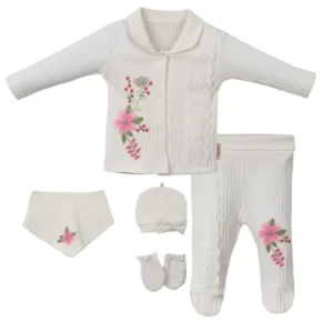 ENSEMBLE NAISSANCE fleuris 5 PIECES