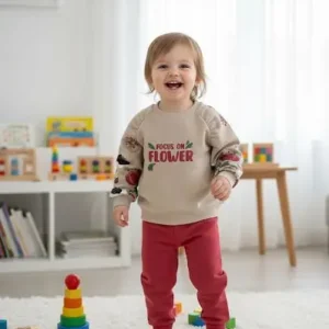 Ensemble jogging Focus on Flower