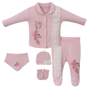 ENSEMBLE NAISSANCE fleuris 5 PIECES