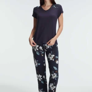 Ensemble pyjama, manche courte , col V, avec Dessins