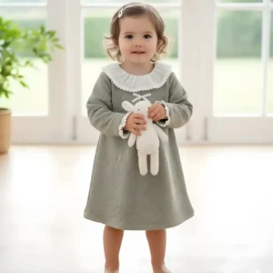 ROBE FLEUR vert