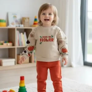 Ensemble jogging Focus on Flower