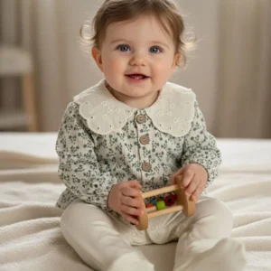 GRENOUILLERE EN MOUSSELINE DE COTON BIO